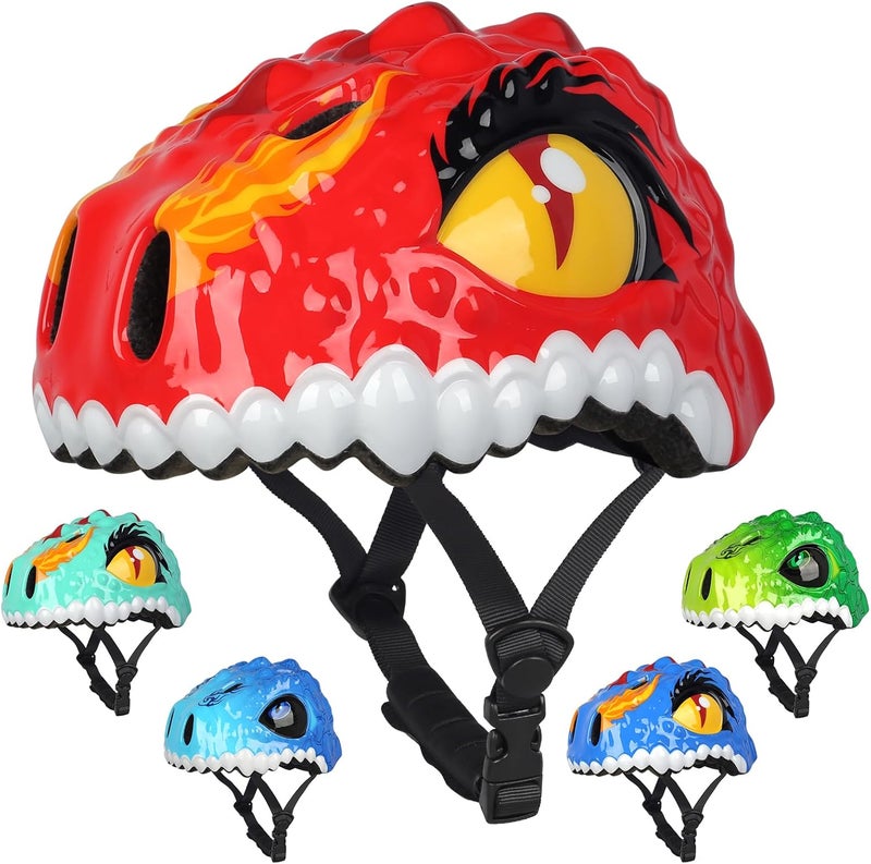 Bavilk Toddler Kids Bike Helmet,3D Dinosaur Helmets for Boys Girls Infant/Baby to Children 1/2/3/4/5/6/7/8 Years Old Lightweight Adjustable Multi-Sports Bicycle Scooter Skateboard Skating Cycling - Image 1